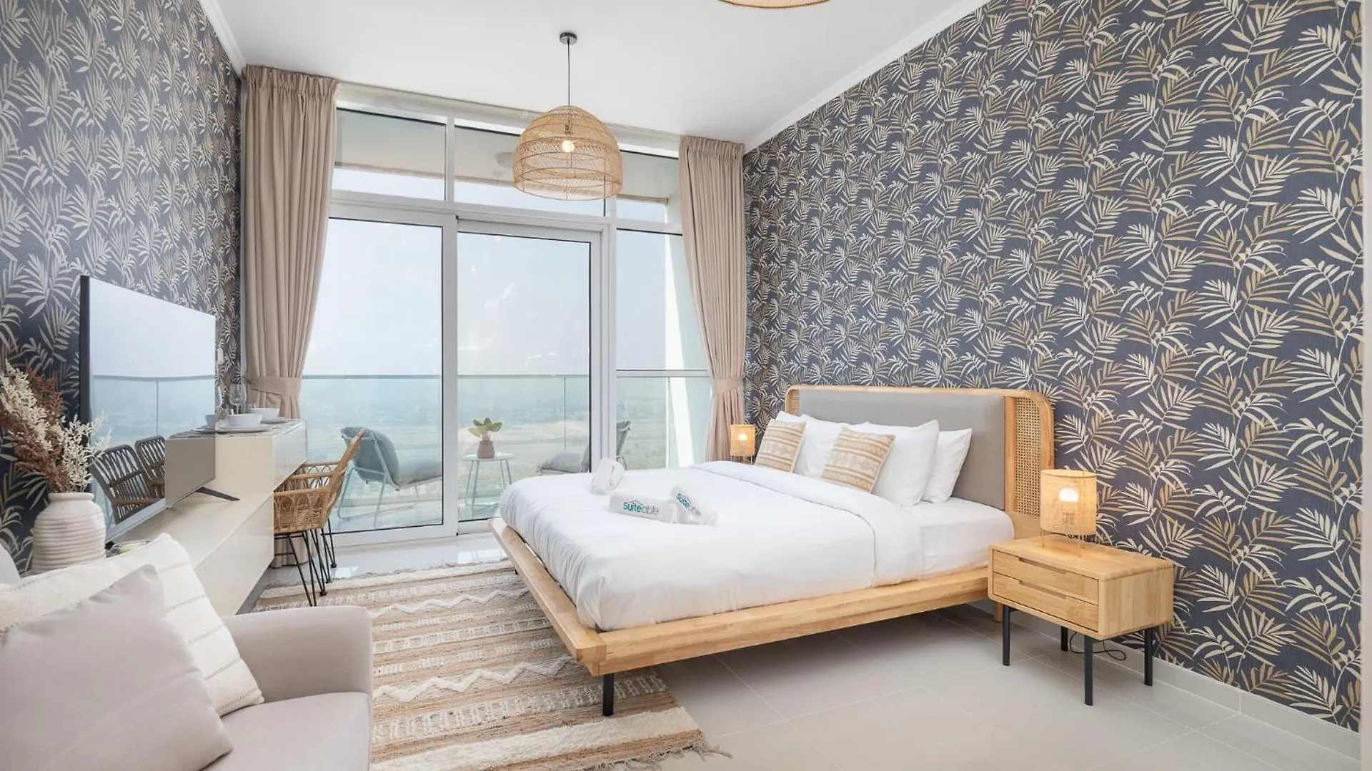 Floral Charm Studio In Damac Hills By Suiteable Dubai Apartment